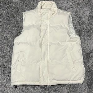 White Puffer vest Large